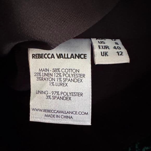 Rebecca Vallance Becca Green Black Check Long Sleeve Mini Dress US 8 UK 12 New - Picture 9 of 11